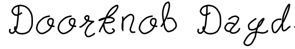 Doorknob Daydreams font preview